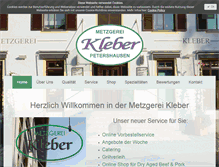 Tablet Screenshot of metzgerei-kleber.de